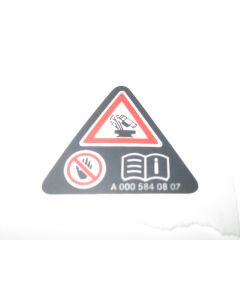 Mercedes Expansion Tank Hazard Warning Label Sticker A0005840807 New Genuine